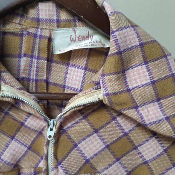 Vintage child's pink plaid jacket - Picture 5 of 6